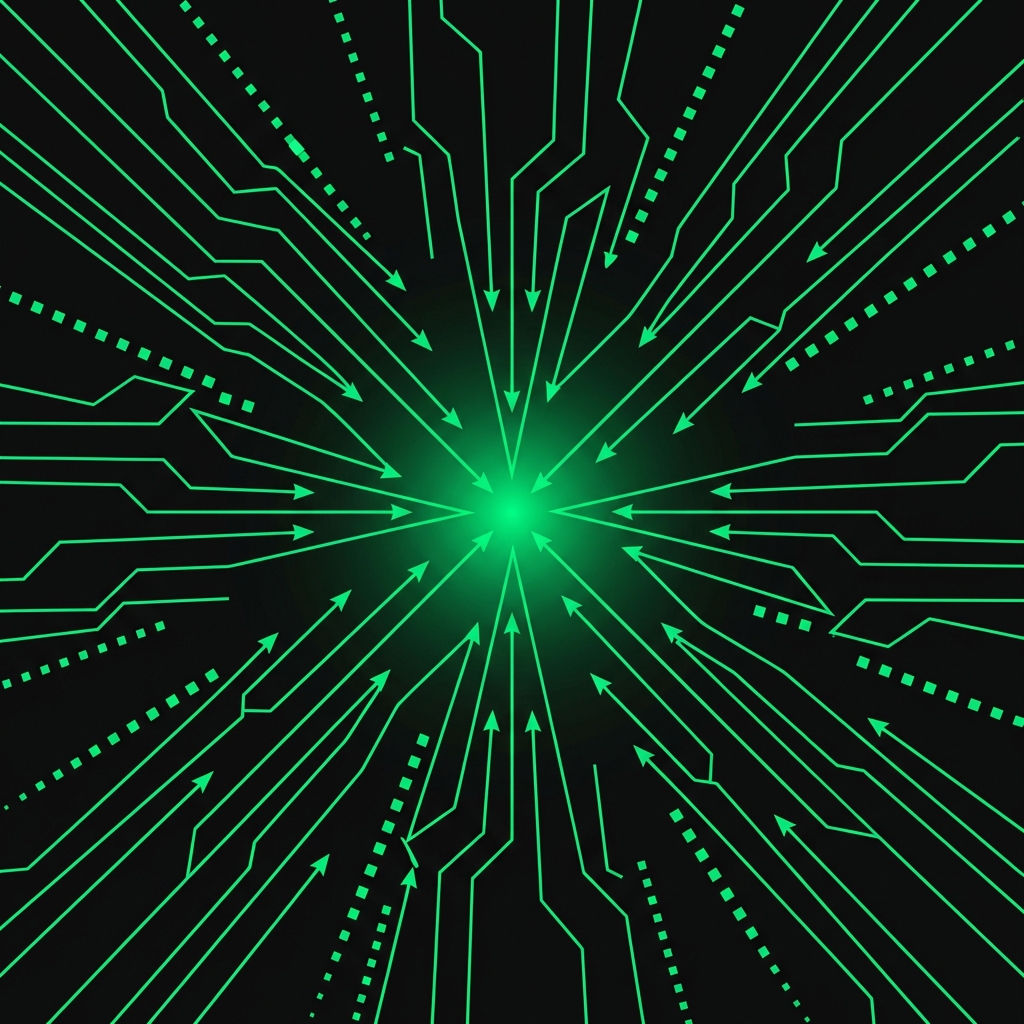 Abstract visualization of traffic acquisition data flows